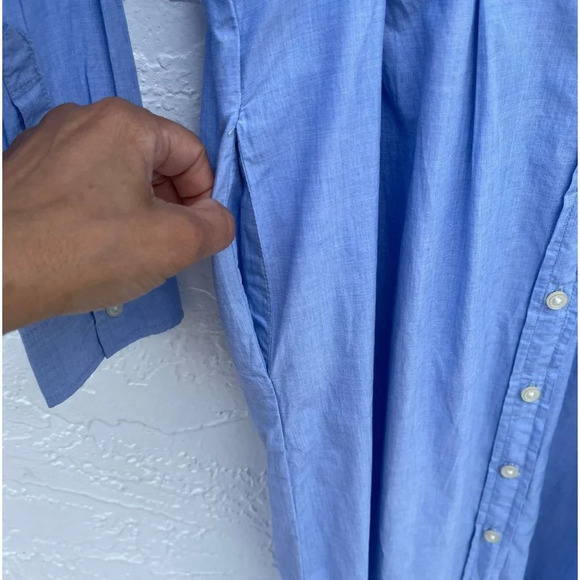 Gap Womens Plain Cotton Simple Buttoned Dress Denim Blue Sz Small - Picture 8 of 9
